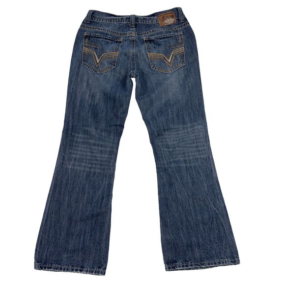 Axe & Crown Jeans Mens 32x32 (32x30 Fit) Blue Outlaw Denim Relaxed Boot Grunge - Picture 8 of 13